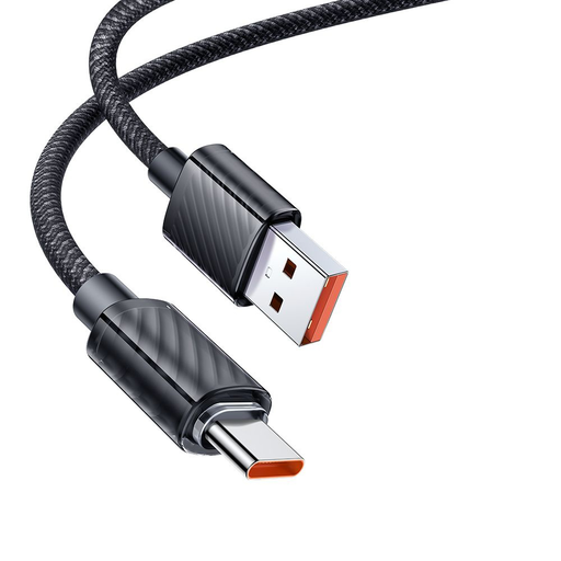 Mcdodo - Adatkábel (CA-3650) - USB-A - Type-C, Átlátszó kivitel, 100W, 1.2m - Fekete