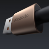 Mcdodo CA-6891 Adatkábel töltőfénnyel, USB-C - USB-A, Átlátszó kábel, 6A, 1.2m - Sivatagi arany - 2. kép