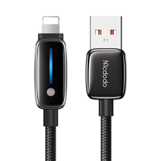 Data Cable (CA-0010) - Automatikus Fényerő Szabályozás, USB-A Lightning-hez, 3A, 1.2m - Fekete Mcdodo kábel