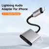 Mcdodo Audio Adapter Wales Series (CA-5540) - Lightning to Lightning, DC 3.5mm, Alumínium ötvözet, Nylon, 5V/2A, 12.5cm - Szürke - 0. kép