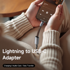 Audio Adapter (CA-4870) - Lightning to Type-C, 2A, 24W, 480Mbps, OTG, Gyors töltés támogatása, Hívásfunkció, 0.1m - Szürke Mcdodo - 0. kép