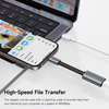 Audio Adapter (CA-4870) - Lightning to Type-C, 2A, 24W, 480Mbps, OTG, Gyors töltés támogatása, Hívásfunkció, 0.1m - Szürke Mcdodo - 4. kép