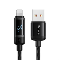 Mcdodo Data Cable BAT Series (CA-5000) USB-A to Lightning, Digitális Kijelző, 1.2m Fekete