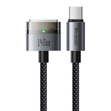 USB-C to MagSafe 3 Mcdodo Magnetic Cable (CA-2071), 140W, LED kijelző, 2m - Fekete