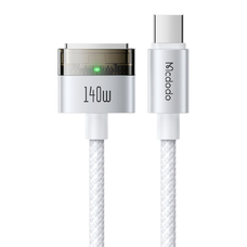 Mcdodo Mágneses kábel (CA-2071) - USB-C és MagSafe 3 között, 140W, LED jelző, 2m - Fehér