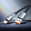 Data Cable (CA-8180) 7 színes világítással, USB-A-ról USB-C-re, 6A, 1.2m - Fekete Mcdodo - 3. kép