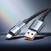 Data Cable Mcdodo CA-8170 Színes Fényekkel, USB-A - Lightning, 3A, 1.2m - Fekete - 3. kép