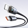 Data Cable (CA-6940) USB-C - Lightning, Átlátszó Kábel, 36W, 1,2m - Fekete, Töltési Fénnyel Mcdodo - 4. kép