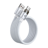 Data Cable Mcdodo CA-6892 Töltőkábellel és Töltésjelző Fénnyel, USB-C - USB-A, Átlátszó Kábel, 6A, 1.2m, Fehér - 0. kép
