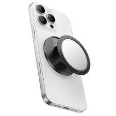 Mcdodo - 2 az 1-ben összecsukható mágneses telefonállvány sminktükörrel, bőr - Fekete (MR-7912)