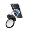 Mcdodo - 2 az 1-ben összecsukható mágneses telefonállvány sminktükörrel, bőr - Fekete (MR-7912) - 2. kép