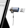 OTG Adapter 2in1 Mcdodo (OT-7600) - USB to USB-C, Beépített Kártyaolvasó, Töltés & Adatátvitel, 5 Gbps, Kék Fény, Nyakpánt - Fekete - 0. kép