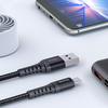 USB-ről Micro-USB-re Mcdodo Data Cable (CA-2281), Nylon Fonott, Alumínium Ötvözet, QC4.0/3.0, 1m - Fekete - 4. kép