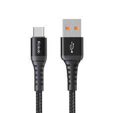 Mcdodo - Adatkábel (CA-2271) - USB to Type-C, Nylon Fonott, Alumínium Ötvözet, Támogatás QC4.0/3.0, 1m - Fekete