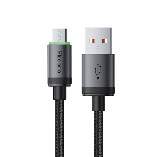 USB-Micro-USB Mcdodo Adatkábel (CA-3990) - Nylon Fonott, Alumínium ötvözet, QC4.0, 1m - Fekete