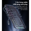 Vezetékes Gaming Billentyűzet Yesido KB21, RGB, 1,5m, Fekete - 1. kép