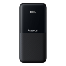 Baseus Lipow 10000mAh 22.5W Powerbank beépített Dual kábellel és kijelzővel (extra fekete Baseus Simple USB-A - USB-C 3A 0.2m kábel) - Fekete