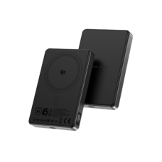 Blavec Power Bank 10000mAh BJ-05 Ultra Gyors 16mm - Type C - Qi2.2 25W + PD 45W mágneses indukció Magsafe 2 az 1-ben (PBBJ05-QI22MC10B) fekete