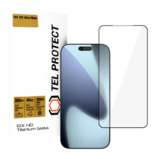 Tel Protect 10X HD Titanium üvegfólia iPhone 17 Pro-hoz (boríték)