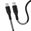Forcell F-Energy QC4.0 PD 5A 66W Carbon 1 m CB-02C fekete Type-C USB kábel - 2. kép