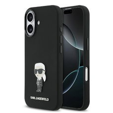 Karl Lagerfeld Liquid Silicone Metal Ikonik iPhone 17 tok