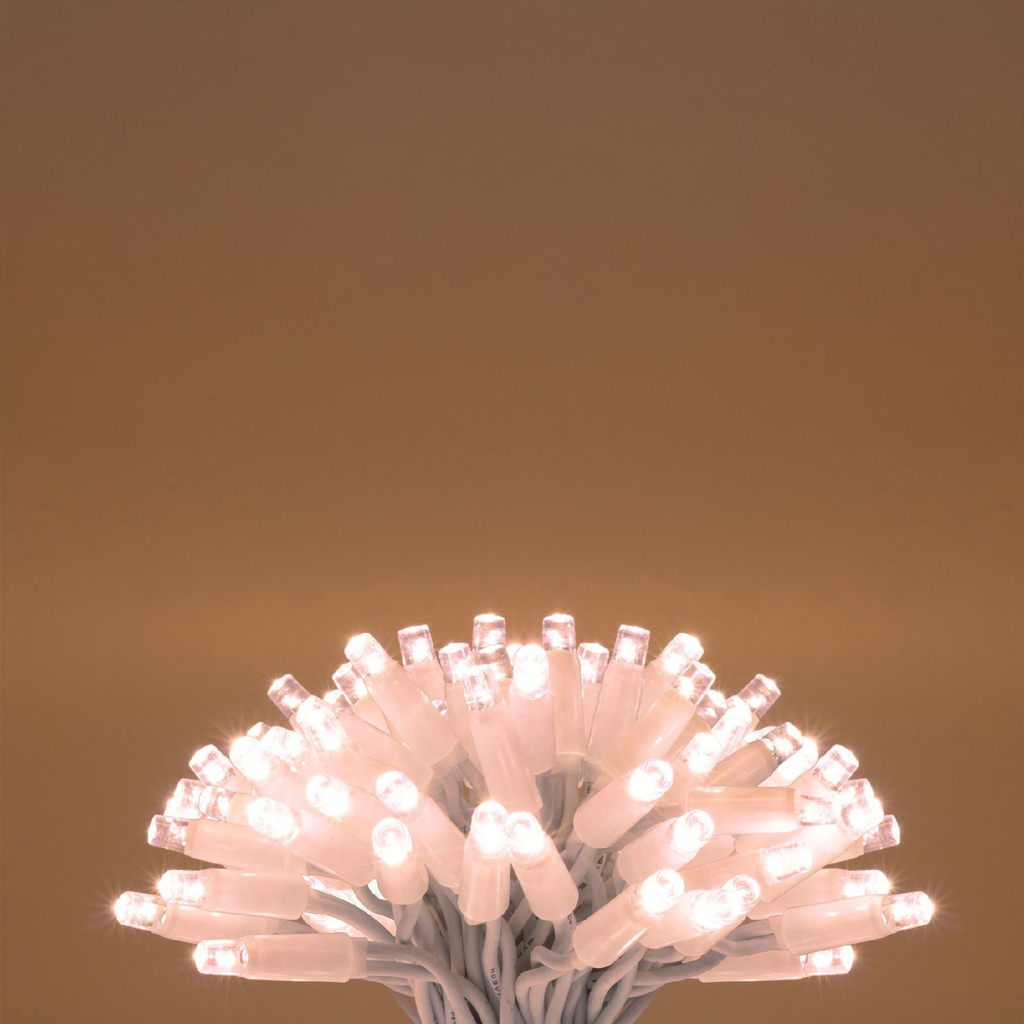 HOME KSIW200WW sorolható fényfüzér, 20 méter , 200db melegfehér LED, fehér vezeték, kül- és beltéri kivitel  - 3