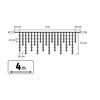 HOME KSFW200WW sorolható fényfüggöny, 4 méter, 200db melegfehér LED, fehér vezeték, kül- és beltéri kivitel  - 0. kép