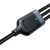 Joyroom S-A18 3in1 3.5A USB-A - Lightning+USB-C+MicroUSB kábel 1.2m - fekete - 0. kép
