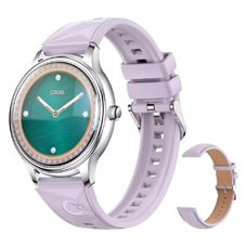COLMI L28 lila okosóra szilikon és bőr szíjjal
