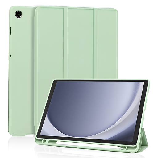 Samsung Galaxy Tab A11 / A9 Matcha Zöld Techsuit Flex Trifold (tolltartóval) tok