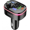 Hoco E62 Fast Bluetooth FM Transmitter és Autós Töltő, Fekete - 2. kép