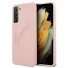 Samsung S21 Ultra Guess GUHCS21LLSVSPI Silicone Vintage tok pink - 1. kép