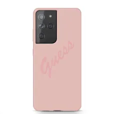 Samsung S21 Ultra Guess GUHCS21LLSVSPI Silicone Vintage tok pink