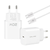 Blavec Hálózati töltő BC-9 - USB-C - PD 20W 3A USB-C - USB-C kábel (TCBC9-CW203A+CC) fehér - 0. kép