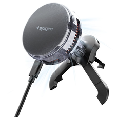 Spigen Essential EV25MFAQ Qi2.2 Peltier Mágneses Magsafe Autós Tartó Vezeték Nélküli Töltő Fekete