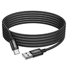 Hoco USB kábel A-tól C-típusig 3A 3 m fekete - 0. kép