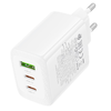 Borofone Wall charger BN32 Cargador GaN - USB + 2xType C - QC 3.0 PD 65W fehér - 1. kép