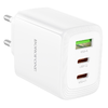 Borofone Wall charger BN32 Cargador GaN - USB + 2xType C - QC 3.0 PD 65W fehér - 2. kép