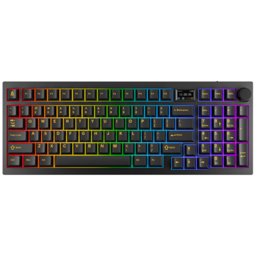 BIL AVAX GM03 PRO 98% Gasket RGB tri-mode mechanikus billentyűzet Gateron sárga switch, magyar kiosztás