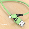 USAMS U52 USB-C 2A Gyors Töltő Kábel 1m zöld SJ436USB02 (US-SJ436) - 0. kép