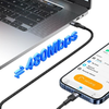 USAMS Kábel USB-C to USB-C 60W 1.2m Gyors Töltés acél/árnyalat SJ724USBSG01 (US-SJ724) - 2. kép