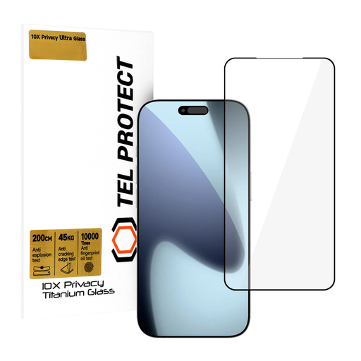 Temperált üveg Tel Protect 10X Privacy Titanium iPhone 17 Pro üvegfólia