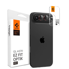 iPhone 17 Air Spigen Optik Pro L-Series üvegfólia fekete/piros