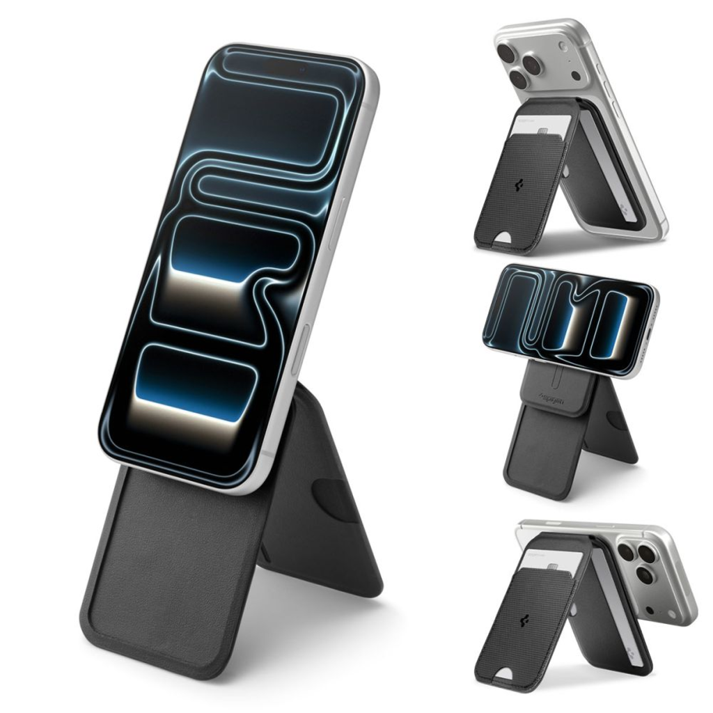 Spigen S314-2 Slim Fold Tripod Wallet Magsafe fekete - 14