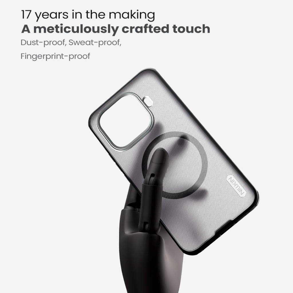 Nillkin Super Frosted PRO Mágneses Tok Xiaomi 15T Pro-hoz Átlátszó Fekete - 5