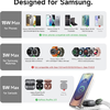 SURITCH 3in1 töltőállomás Samsunghoz, 15W összecsukható vezeték nélküli – Galaxy S26/S25/S24/S23/S22/S21/Z, Galaxy Watch 7/6/5/4/3 és Galaxy Buds, fehér (EU) - 3. kép