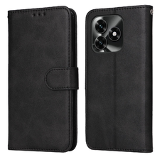 Honor X5c Plus klasszikus PU bőr fliptok (fekete)