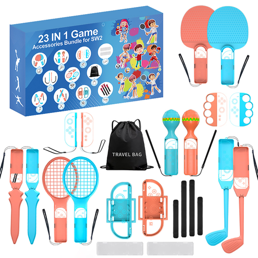 Nintendo Switch 23 az 1-ben Family Accessory Pack 2 - Narancs és Kék Szett