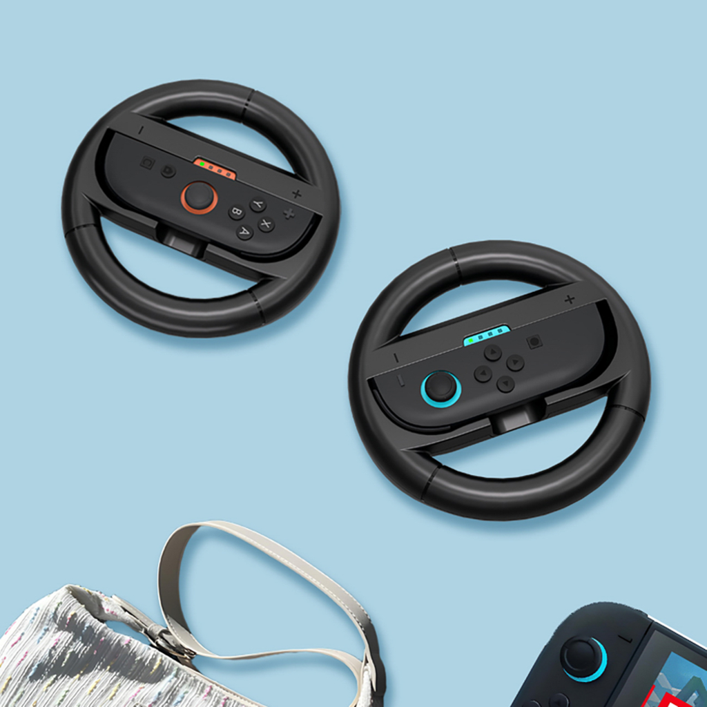 Racing kormány Nintendo Switch 2 Joy-Con vezérlőkhöz (2 darabos csomag) - Fekete - 8