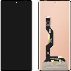 LCD kijelző modul MP Motorola Edge 50 Fusion, keret nélkül, utángyártott, fekete kijelző